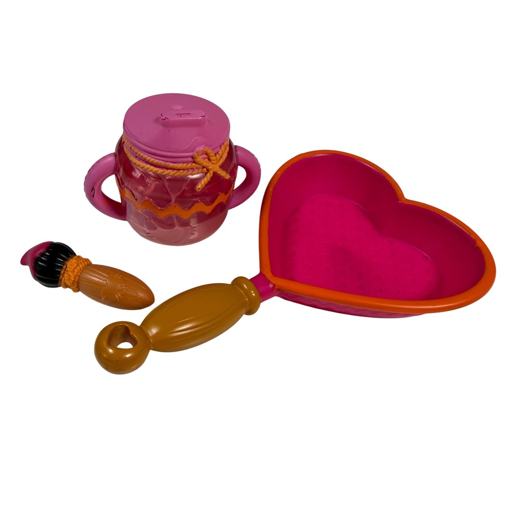 Lalaloopsy Doll Accessories Toy Set Girls Pink Heart Pan Cup Brush Replacement